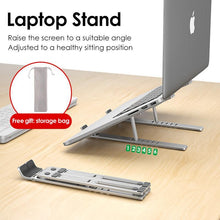 Load image into Gallery viewer, Ergonomic Laptop Stand - Adjustable Foldable Premium Aluminium Stand for upto 17 Inch Laptop