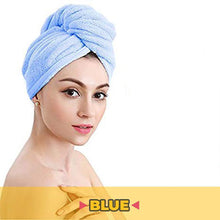 Load image into Gallery viewer, Rapid Hair Drying Microfiber Towel For Curly & All Hair Super Absorbent towel wrap with button